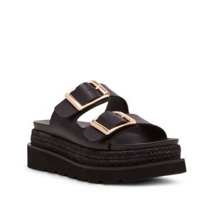 Madden Girl Mythical Black Slide Sandals